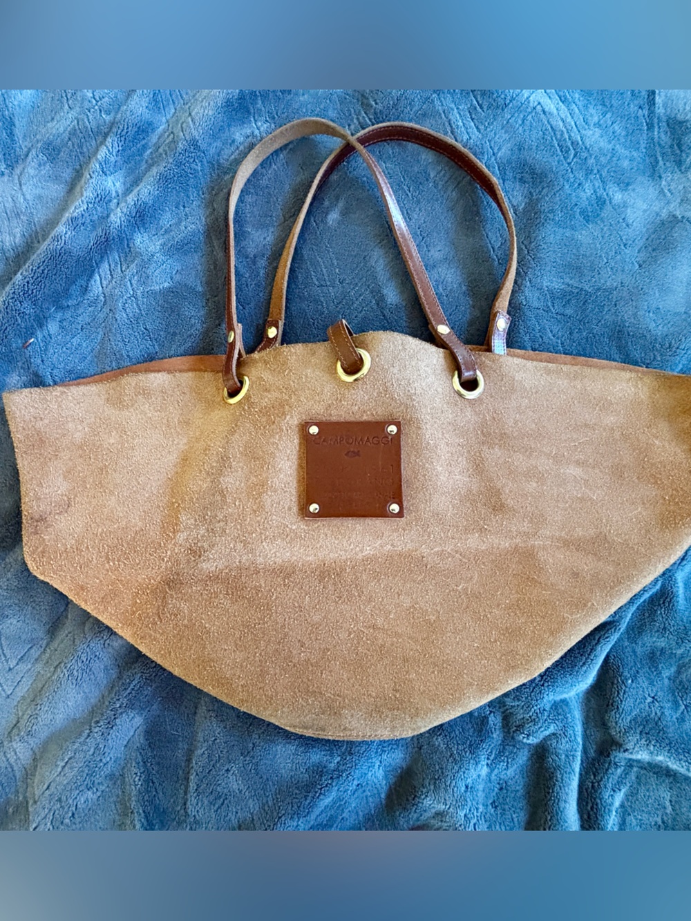 Campomaggi Teodorano Italian Suede Tote Bag Tan